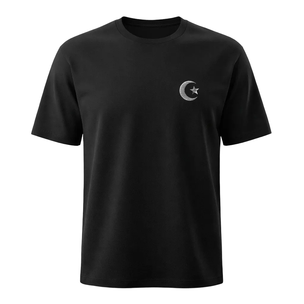T-Shirt "Iconic" Algérie – Coton Premium Brodé – Collection Héritage Noir