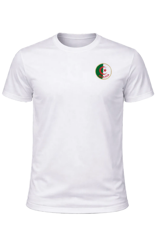 T-shirt Algérie Patch – Streetwear Minimaliste – Blanc – vue 2