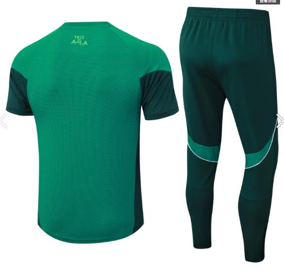 Survêtement Algérie Vert 2025 🇩🇿 – Ensemble Maillot + Pantalon | Tenue d’Entraînement