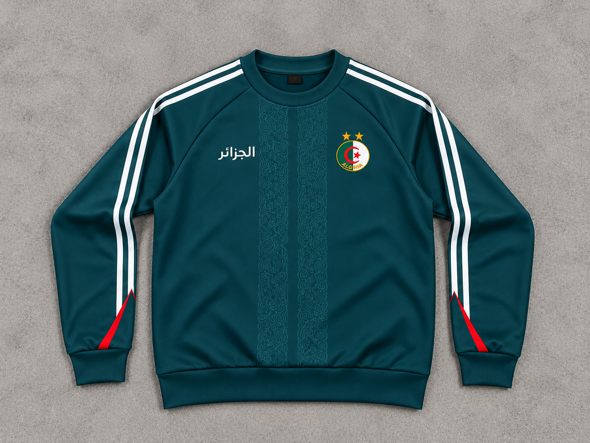 Sweat Algérie vert foncé à col rond