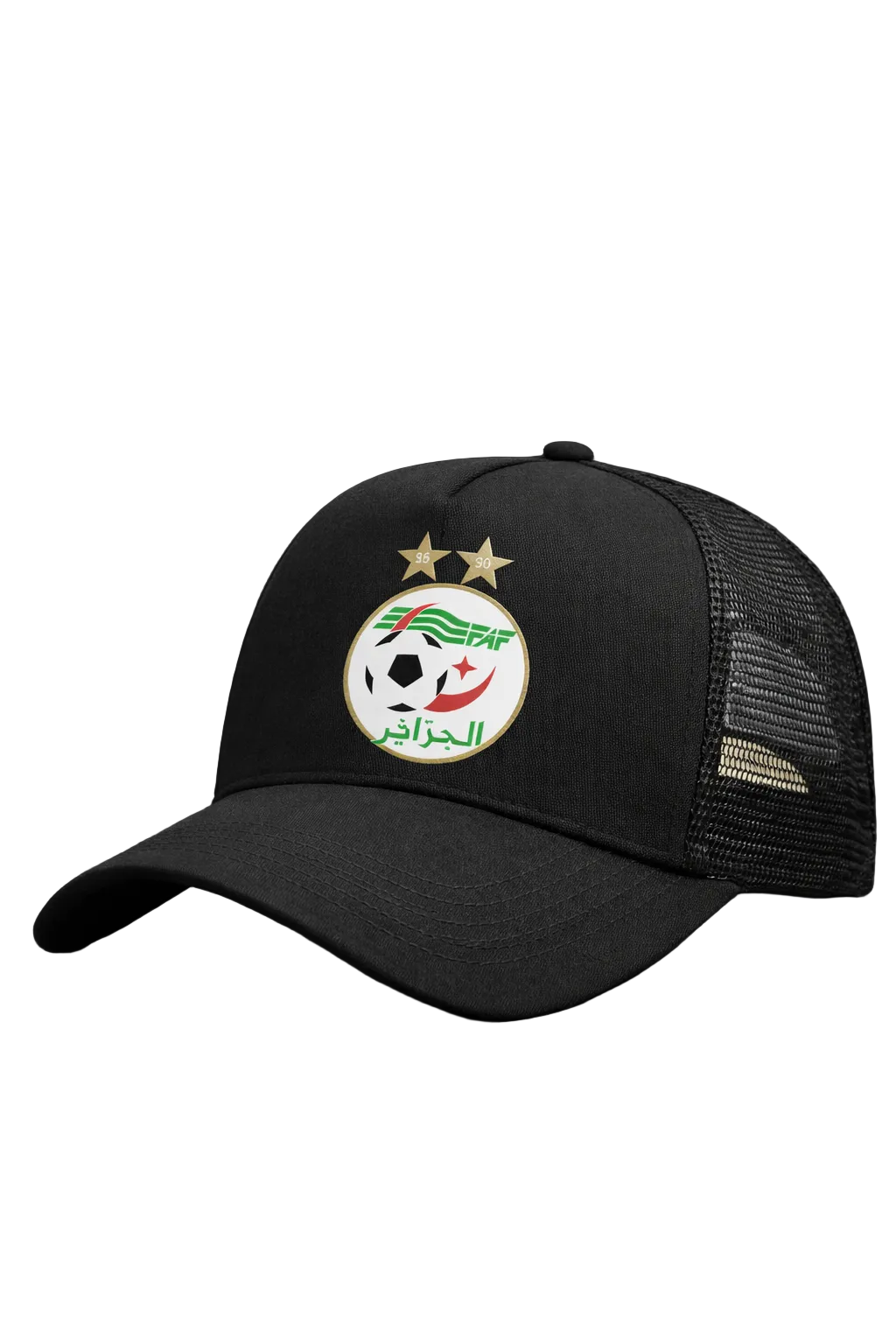 Casquette Algérie Noire Trucker – Logo FAF – Taille Unique