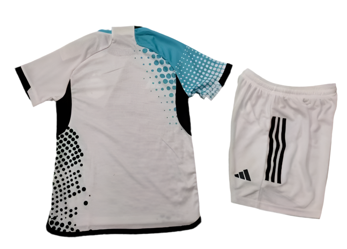 Ensemble Enfant Algérie 🇩🇿 – Maillot & Short Blanc | Nouvelle Génération DZ