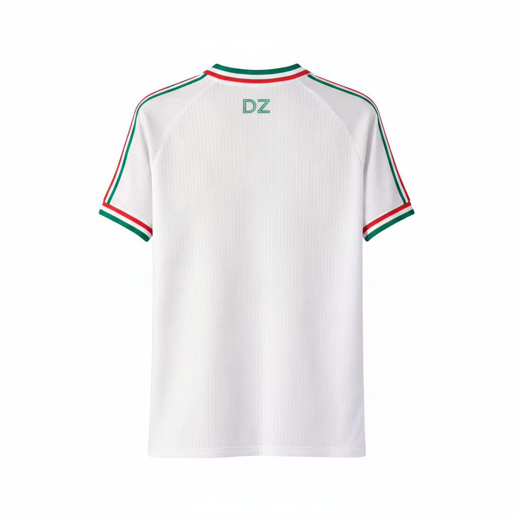 Maillot Algérie Vintage Blanc DZ Football Retro Fennec