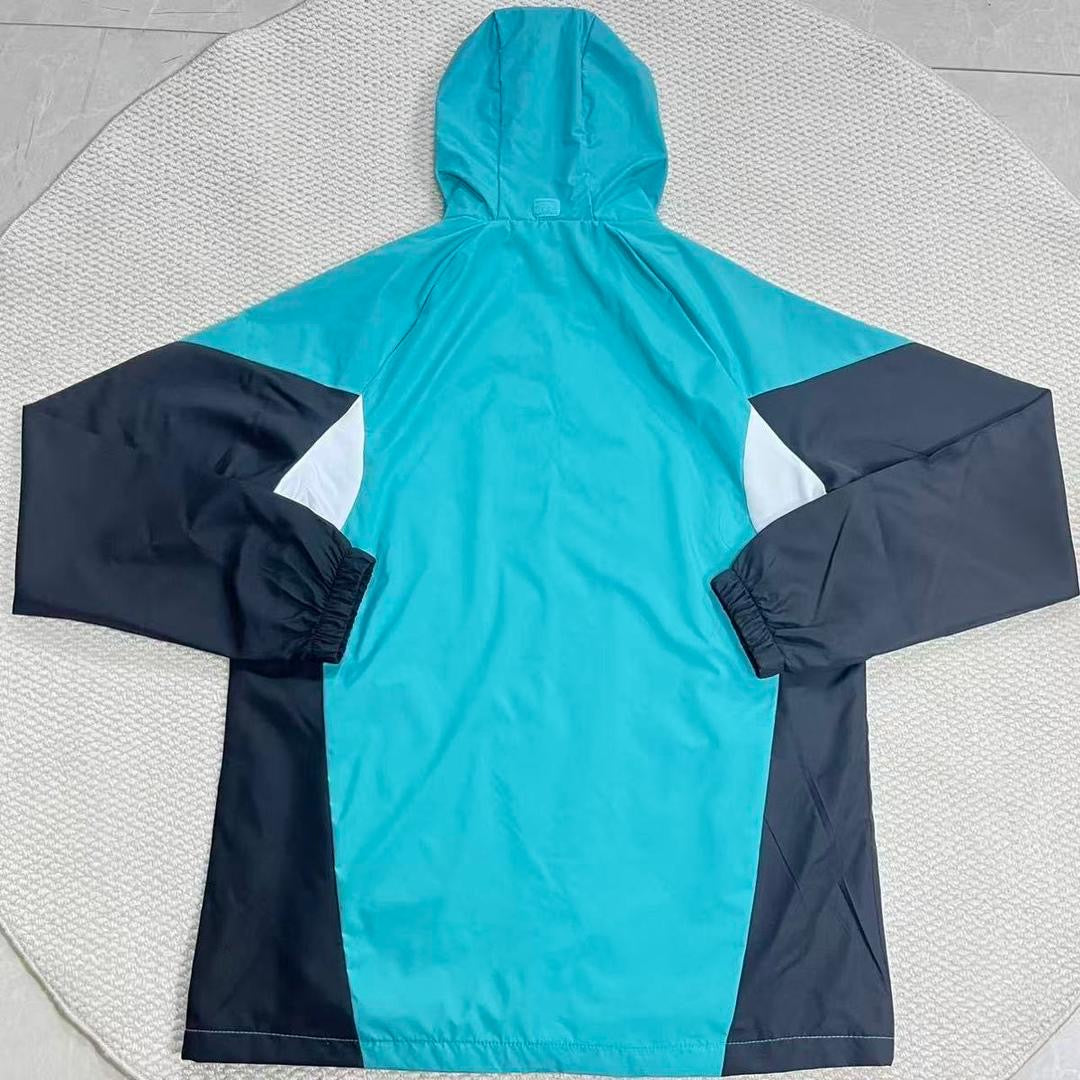 🟢 Veste Coupe-Vent Algérie Turquoise à Capuche – Performance & Style 🇩🇿