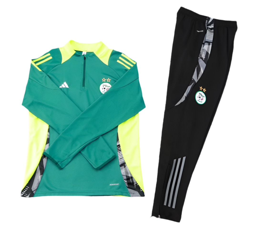 Survêtement Algérie 🇩🇿 – Ensemble Vert & Noir | Fennecs