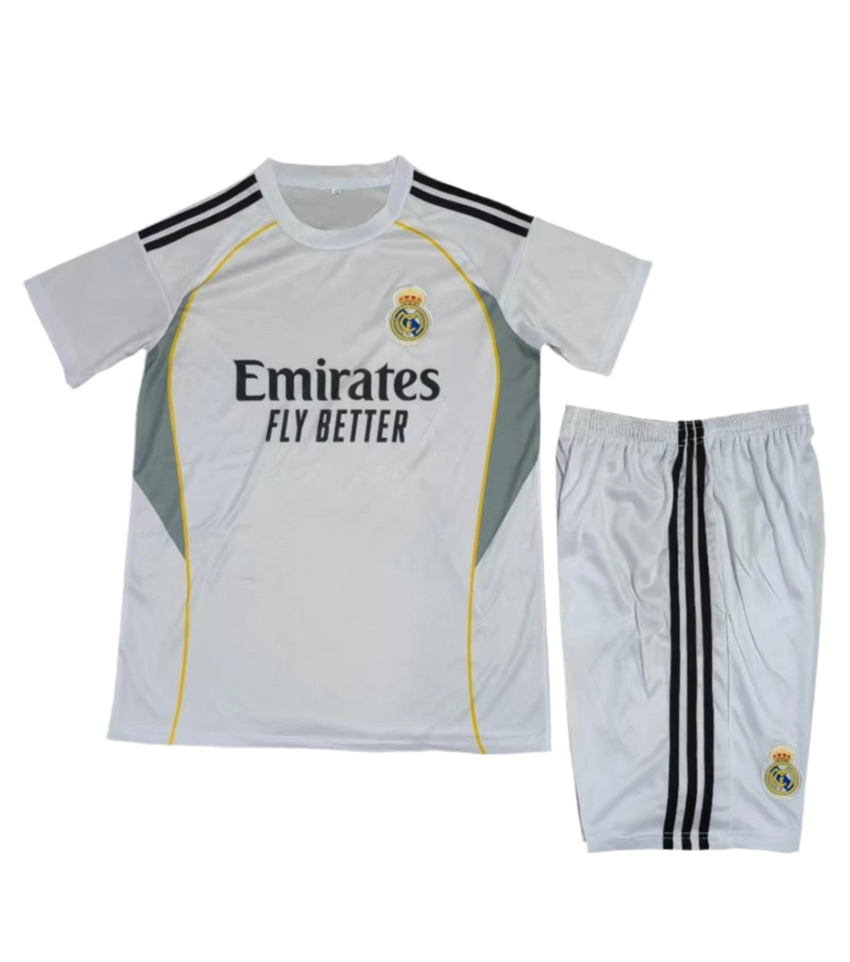 Maillot Real Madrid 2025 | Ensemble – Domicile Blanc – Club Espagnol