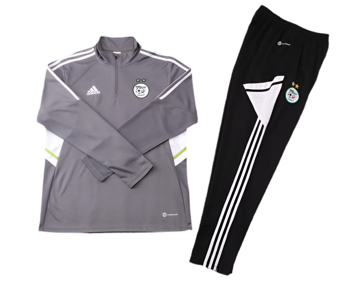 Survêtement Algérie 2025 Gris ⭐⭐ – Édition Entraînement 🇩🇿