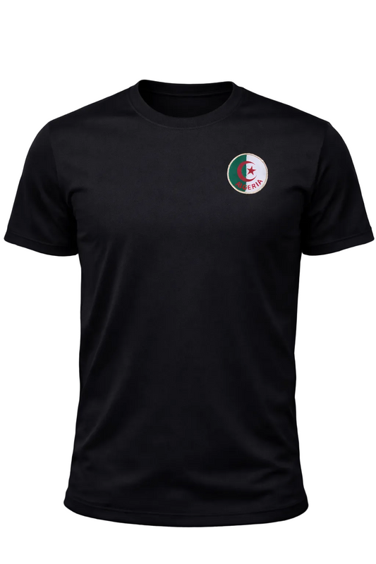 T-shirt Noir “Algeria Patch” – Logo Côté Cœur | Streetwear Premium