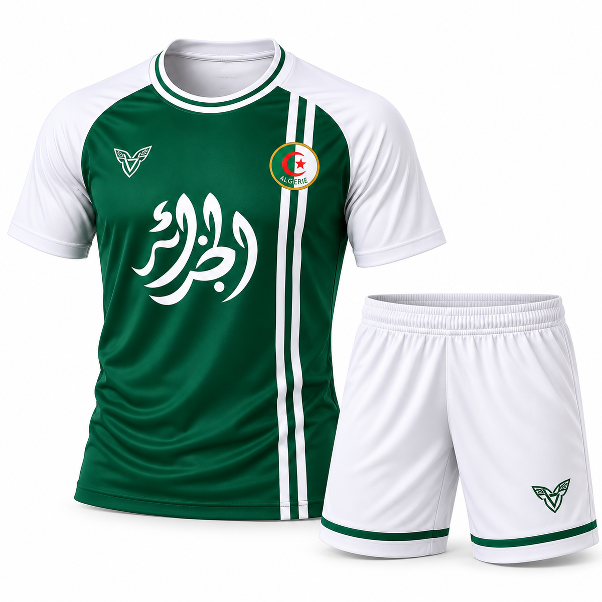 Maillot Algérie Fennec Vert et Blanc 2026 – Ensemble Supporter
