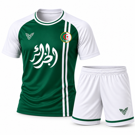 Maillot Algérie Fennec Vert et Blanc 2026 – Ensemble Supporter