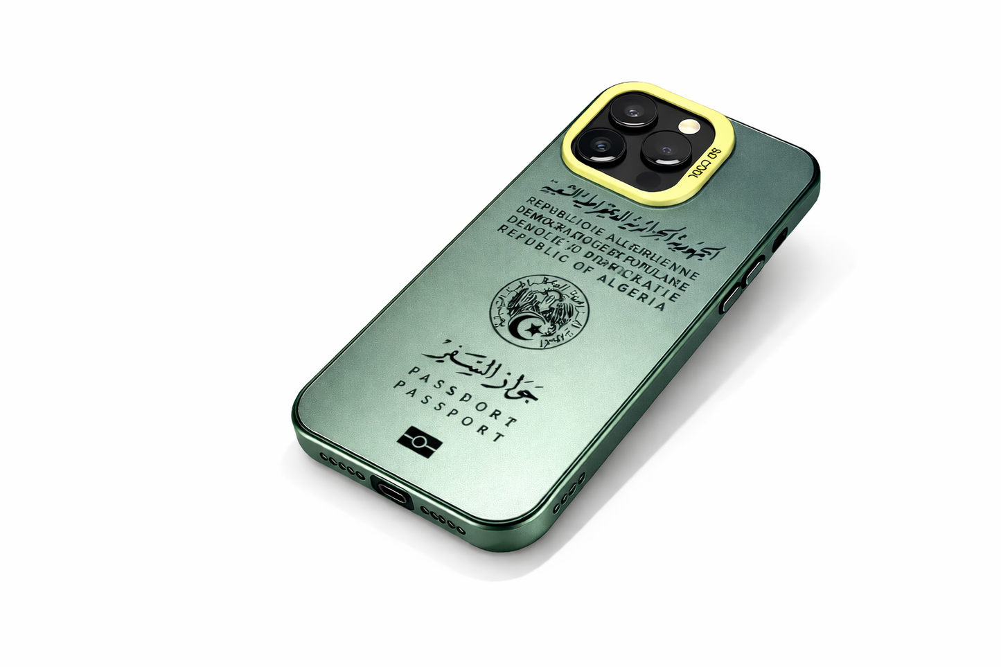 🇩🇿 Coque iPhone Passeport Algérien – Édition Premium