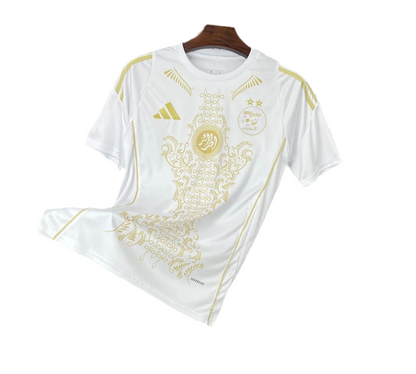 Maillot Algérie Blanc Doré 🇩🇿 – Édition Spéciale 2025 | Prestige & Fierté