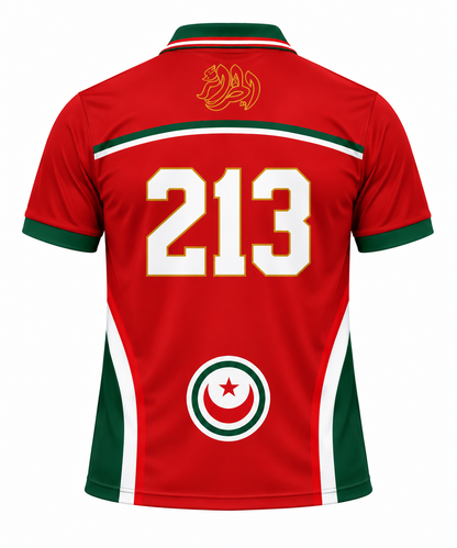 Maillot Algérie Rouge  Vintage 213 – Édition Rétro Premium