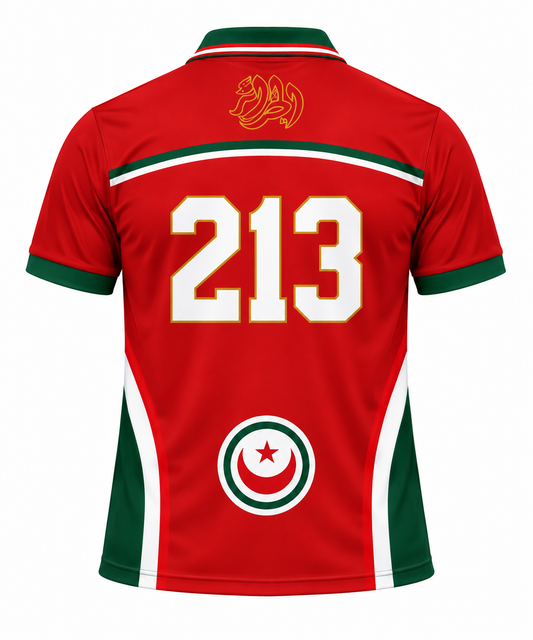 Maillot Algérie Rouge  Vintage 213 – Édition Rétro Premium