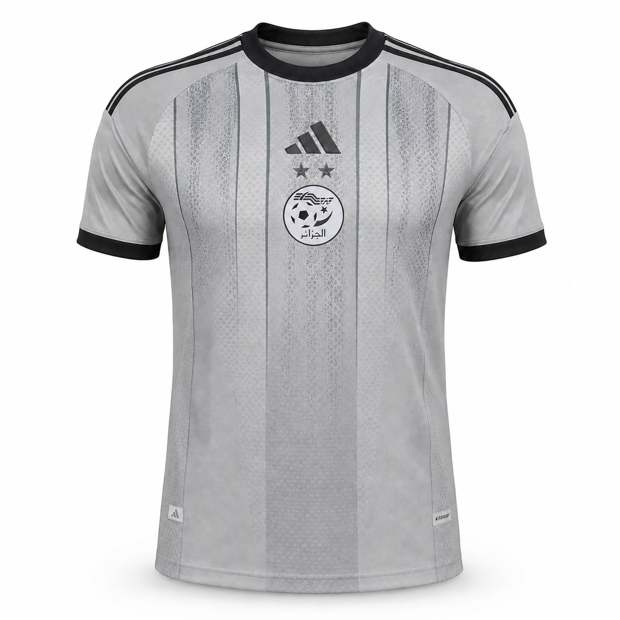 Maillot Algérie Gris Argent – Édition Deux Étoiles