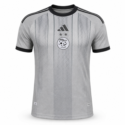 Maillot Algérie Gris Argent – Édition Deux Étoiles