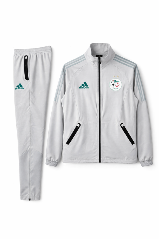 Ensemble Algérie Gris DZ – Survêtement Fennec Premium Homme | Tenue Sport & Lifestyle 🇩🇿