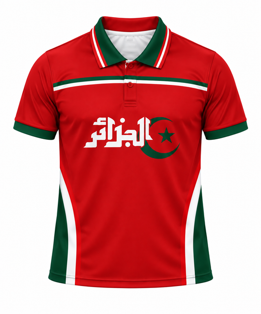 Maillot Algérie Rouge  Vintage 213 – Édition Rétro Premium