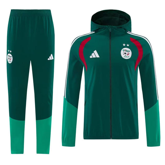 Survêtement Algérie Vert Premium – Ensemble Training Football Adulte avec Capuche