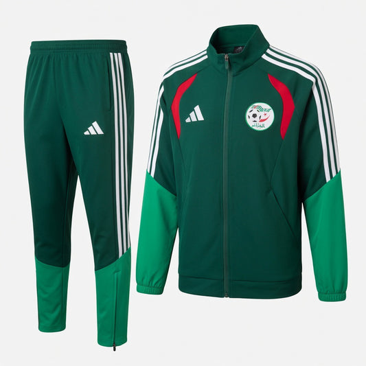 Ensemble Algérie Vert DZ – Survêtement Fennec Premium Homme Football 🇩🇿