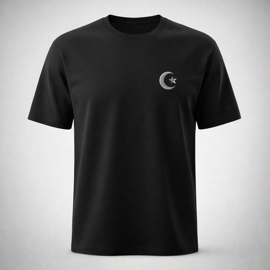 T-Shirt "Iconic" Algérie – Coton Premium Brodé – Collection Héritage Noir