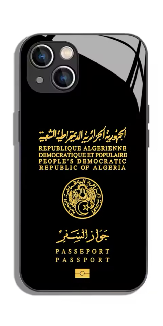 Coque IPhone Passport Algérie Noir