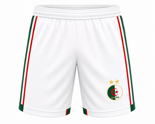 Maillot Algérie Blanc 2026 – Ensemble  Style Coupe du Monde