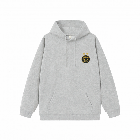 Hoodie Gris Premium “Algérie” – Logo Poitrine | 100% Coton