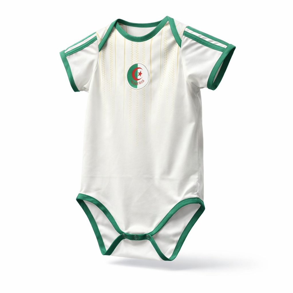 🍼 Body Bébé Football – Style Premium Inspiré de l’Algérie 🇩🇿