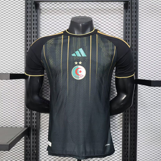Maillot Algérie Noir Élite 2026 – Edition Premium | Design Noir & Or, Respirant & Haute Performance