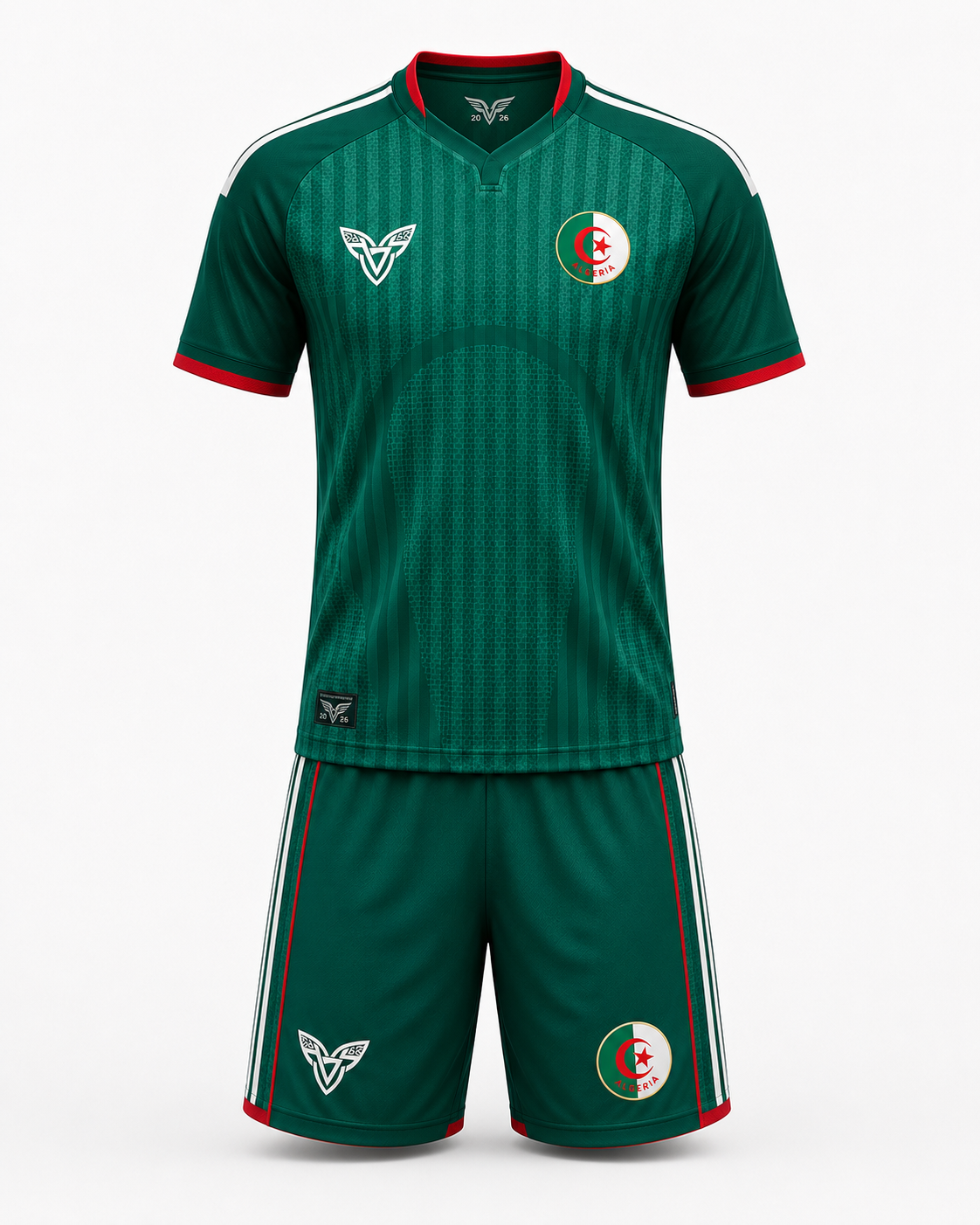 Maillot Algérie Vert 2026 – Ensemble Officiel Style Coupe du Monde