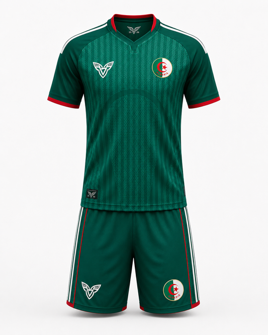 Maillot Algérie Vert 2026 – Ensemble Officiel Style Coupe du Monde