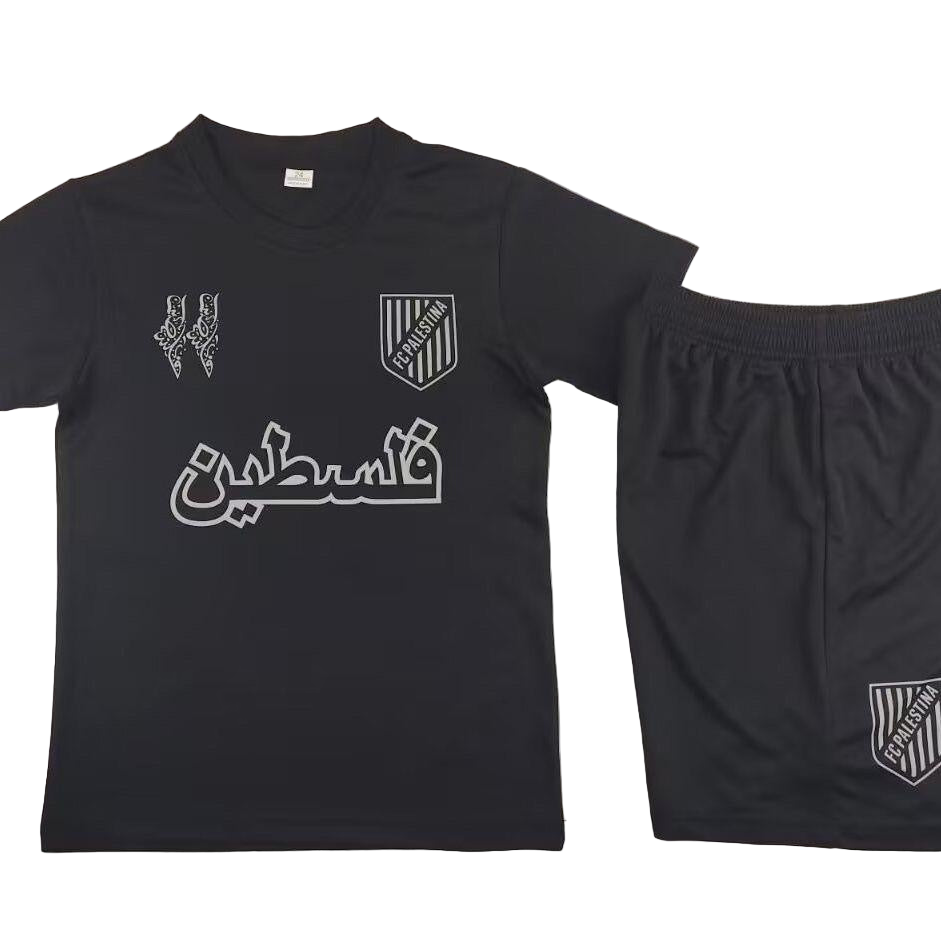 Ensemble Palestine Noir 2025 🇵🇸 | Maillot & Short Supporter – Édition Solidaire