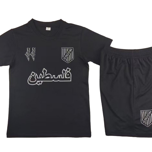 Ensemble Palestine Noir 2025 🇵🇸 | Maillot & Short Supporter – Édition Solidaire