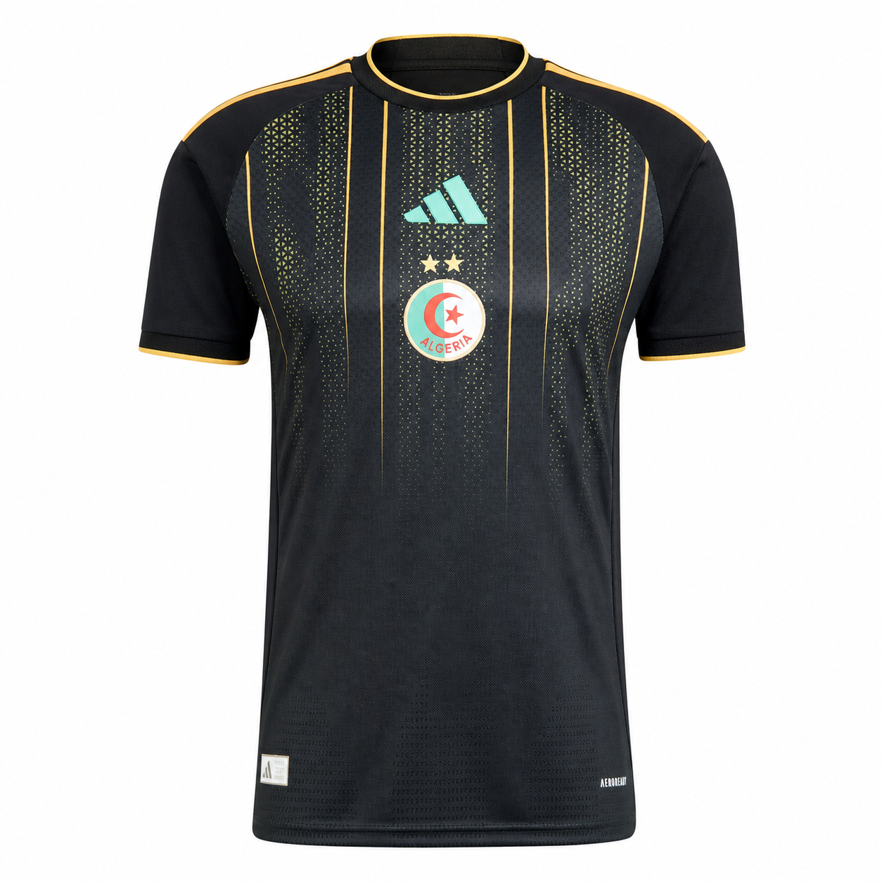 Maillot Algérie Noir Élite 2026 – Edition Premium | Design Noir & Or, Respirant & Haute Performance