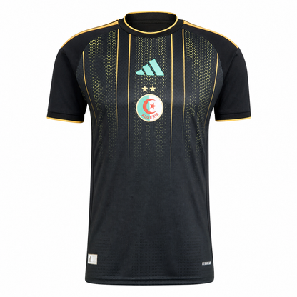 Maillot Algérie Noir Élite 2026 – Edition Premium | Design Noir & Or, Respirant & Haute Performance