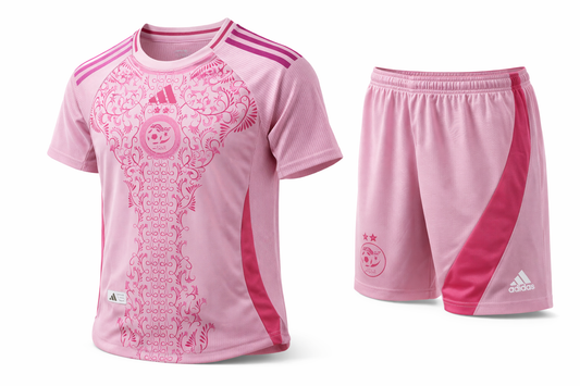 Ensemble Enfant Algérie Rose 24/25 🇩🇿 – Maillot + Short | Édition Spéciale
