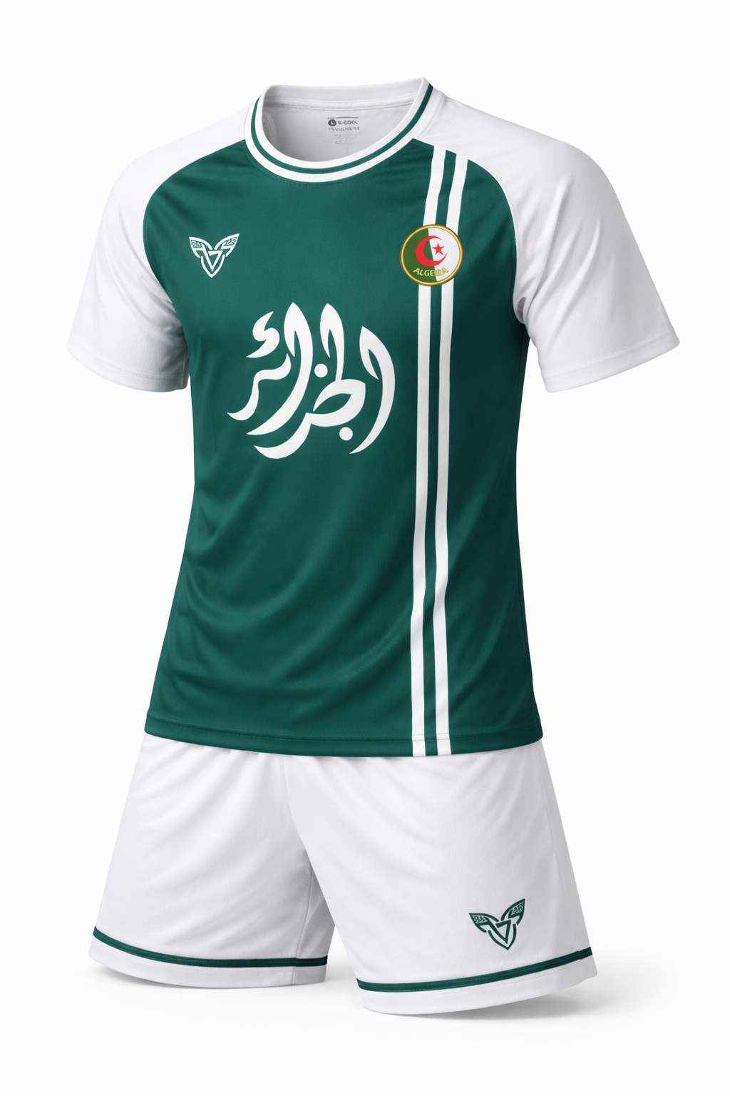 🟢 Maillot et Short Algérie Fennec Vert & Blanc – Version Supporter 2026 🇩🇿