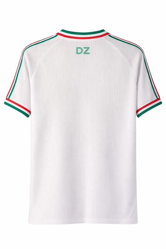 Maillot Algérie Vintage Blanc DZ  Football Retro Fennec