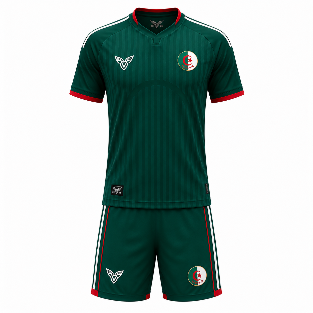 Maillot Algérie Vert 2026 – Ensemble Style Coupe du Monde