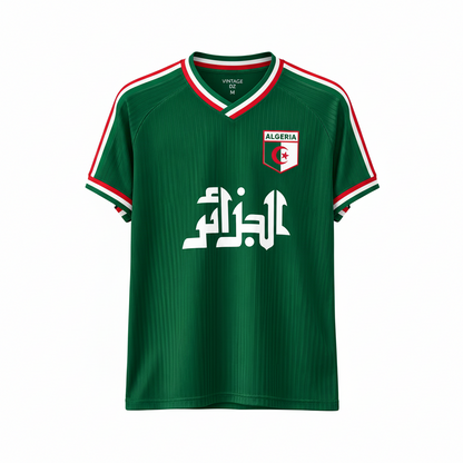 Maillot Algérie Vintage Vert DZ  Football Retro Fennec