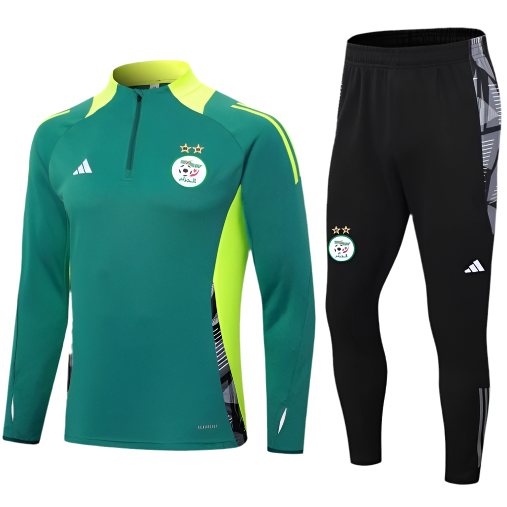 Survêtement Algérie  🇩🇿 – Ensemble Vert & Noir | Fennecs
