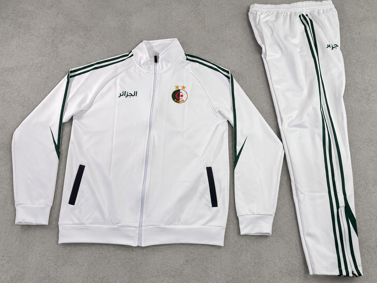 Algeria Premium Tracksuit 3 Colors – Green, White & Pink
