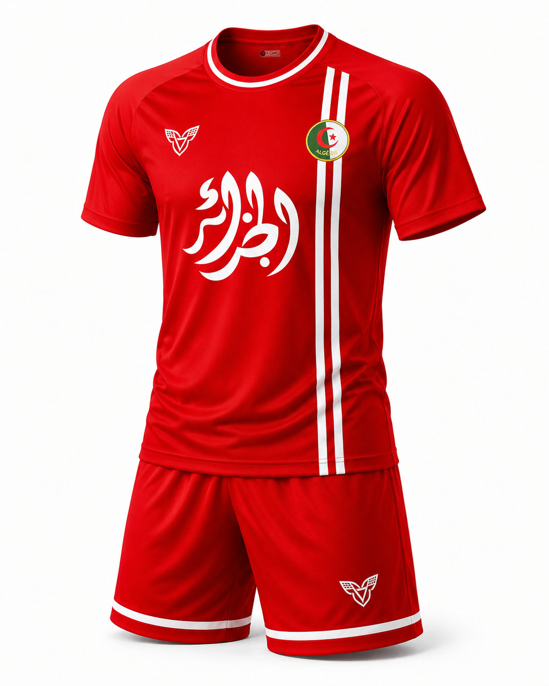 🔴 Ensemble Maillot + Short Algérie Rouge – Édition Impact 🇩🇿