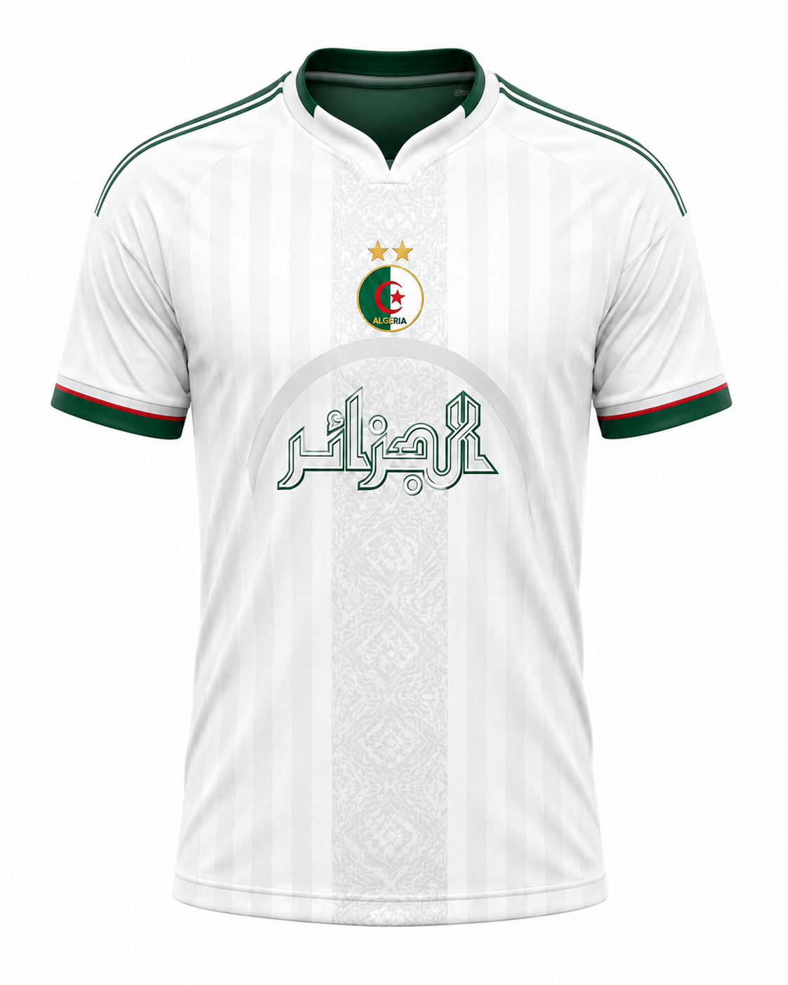 Maillot Algérie Blanc 2026 – Ensemble  Style Coupe du Monde