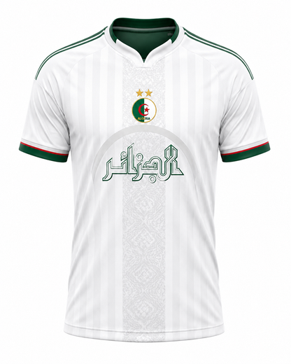 Maillot Algérie Blanc 2026 – Ensemble  Style Coupe du Monde