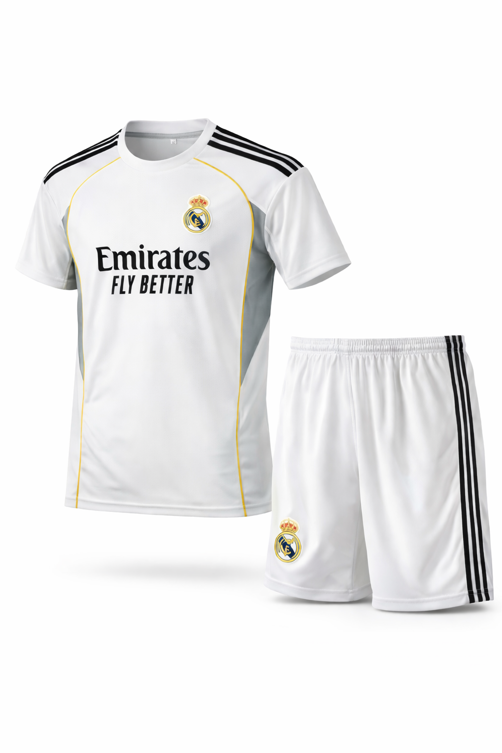 ⚪ Ensemble Football Blanc – Maillot & Short Design du Real Madrid