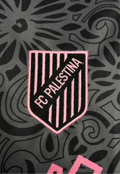 Maillot Palestine 2025 🇵🇸 – Design Noir & Rose | Tissu Respirant
