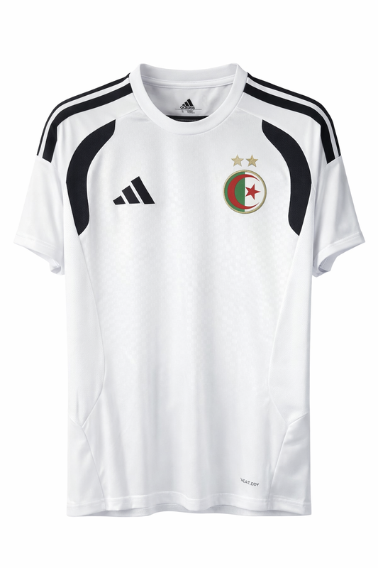 Maillot Algérie Noir & Blanc DZ – Football Fennec Premium  🇩🇿