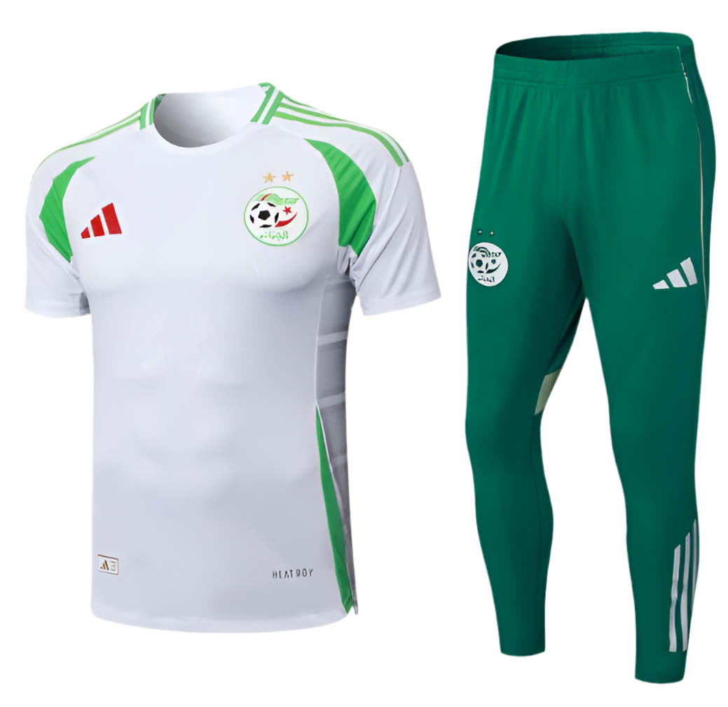 Survêtement Domicile Algérie 2025 🇩🇿 – Ensemble Maillot + Pantalon | Tenue des Fennecs